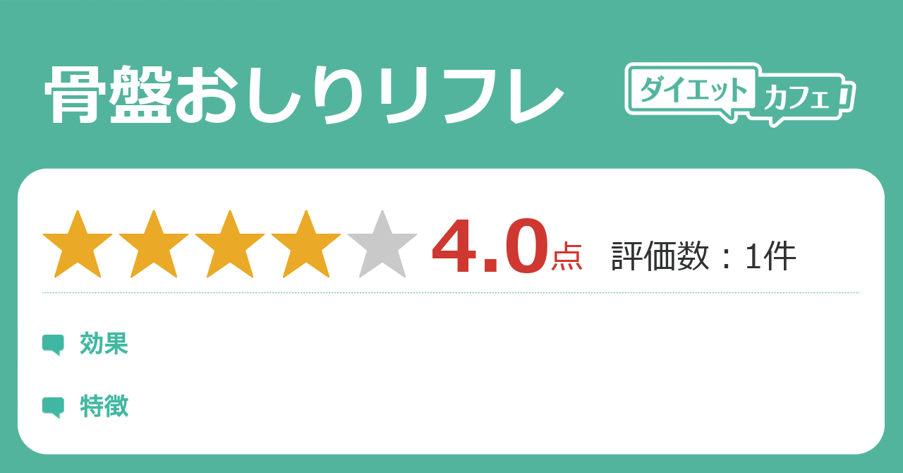 骨盤おしりリフレの効果は ダイエットカフェ