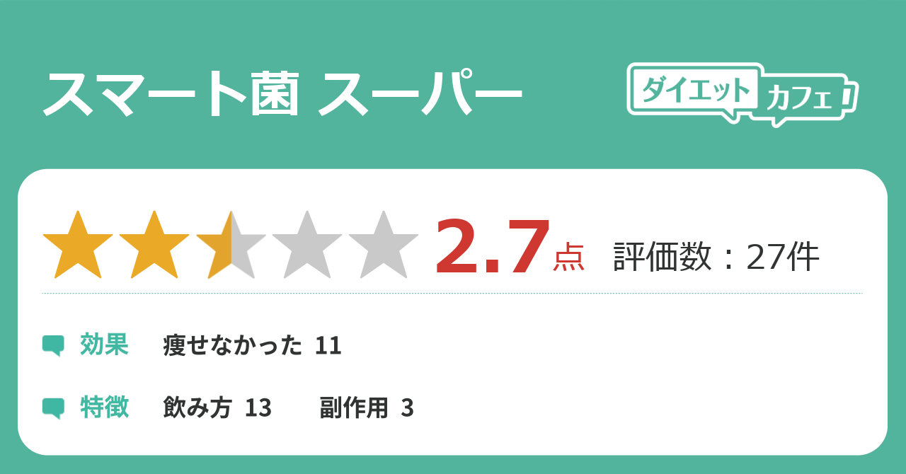 スマート菌 スーパーの効果が13件の本音口コミから判明 ダイエットカフェ