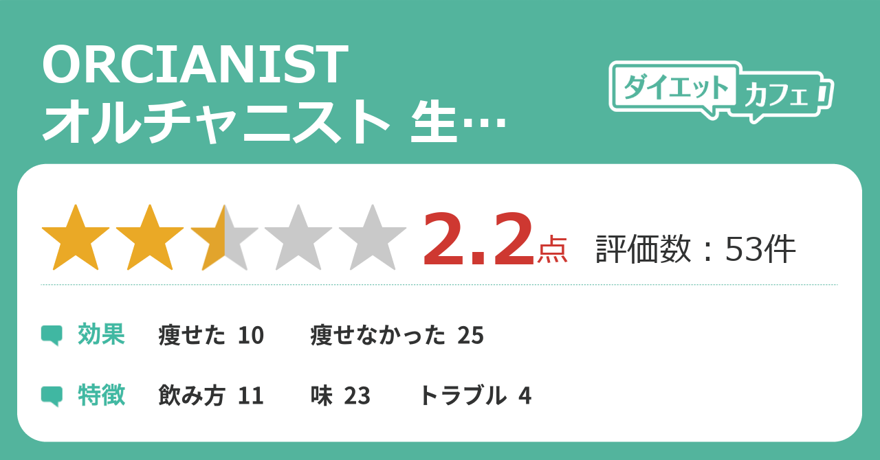 ORCIANIST オルチャニスト 生食青汁の効果が56件の本音口コミから判明！ - ダイエットカフェ